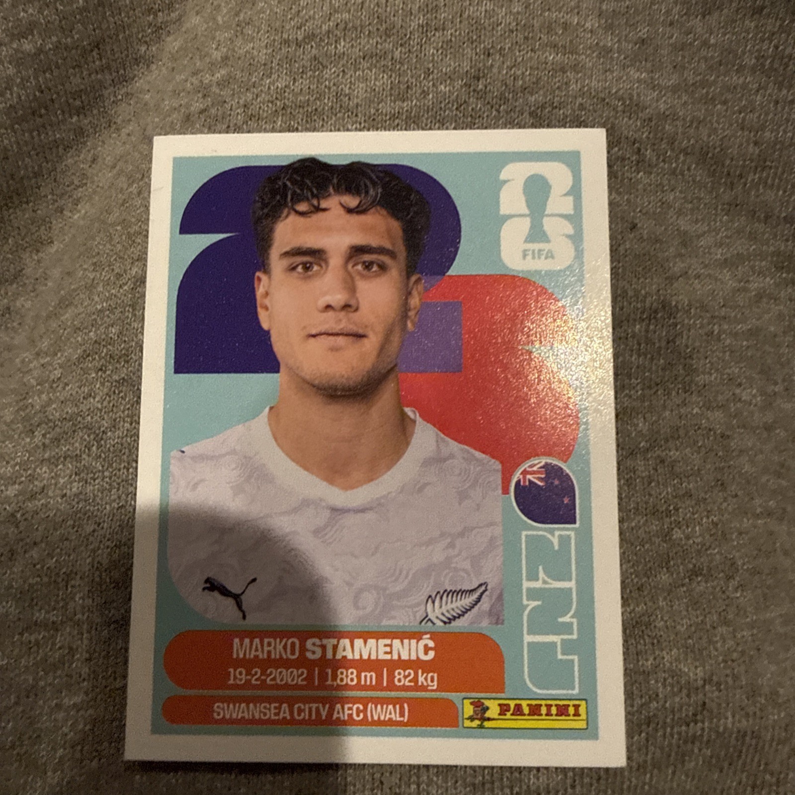 2026 Panini World Cup Sticker #15 New Zealand Marko Stamenic￼
