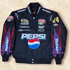 NASCAR Vintage Adult Racing Jacket Embroidered Royal Pepsi Retro jacket