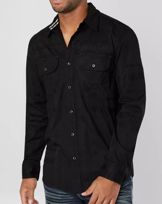 Affliction Men's Black Label Premium  UNDERTAKE  L/S Woven Shirt NWT