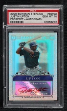 2006 Bowman Sterling Prospects Refractor /199 Justin Upton PSA 10 GEM MT Auto