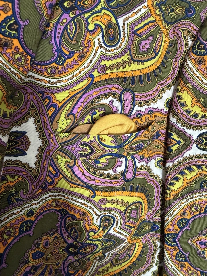 Chaqueta Blazer Paisley Años 70 Para Hombre’s Hecha a Medida Única en Su Clase!!! Vintage Vintage años 70 Foto 4 de 4