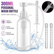 Pump Action Douche Enema Bottle with Nozzle Vaginal Anal Clean Tool Kit 300ml