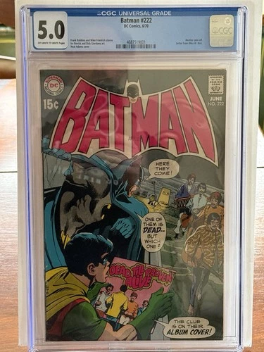 Batman #222 (Jun 1970) CGC 5.0~O/W-White Pages. Neal Adam’s Cover. Just Graded.