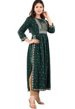 Women's Rayon Printed Nayra Cut Flared Kurta code 170
