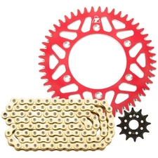 Tusk 000915feb-b60bac Chain & Sprkt Kit-Alum Rear/Gold X-Ring Chain Red Rear