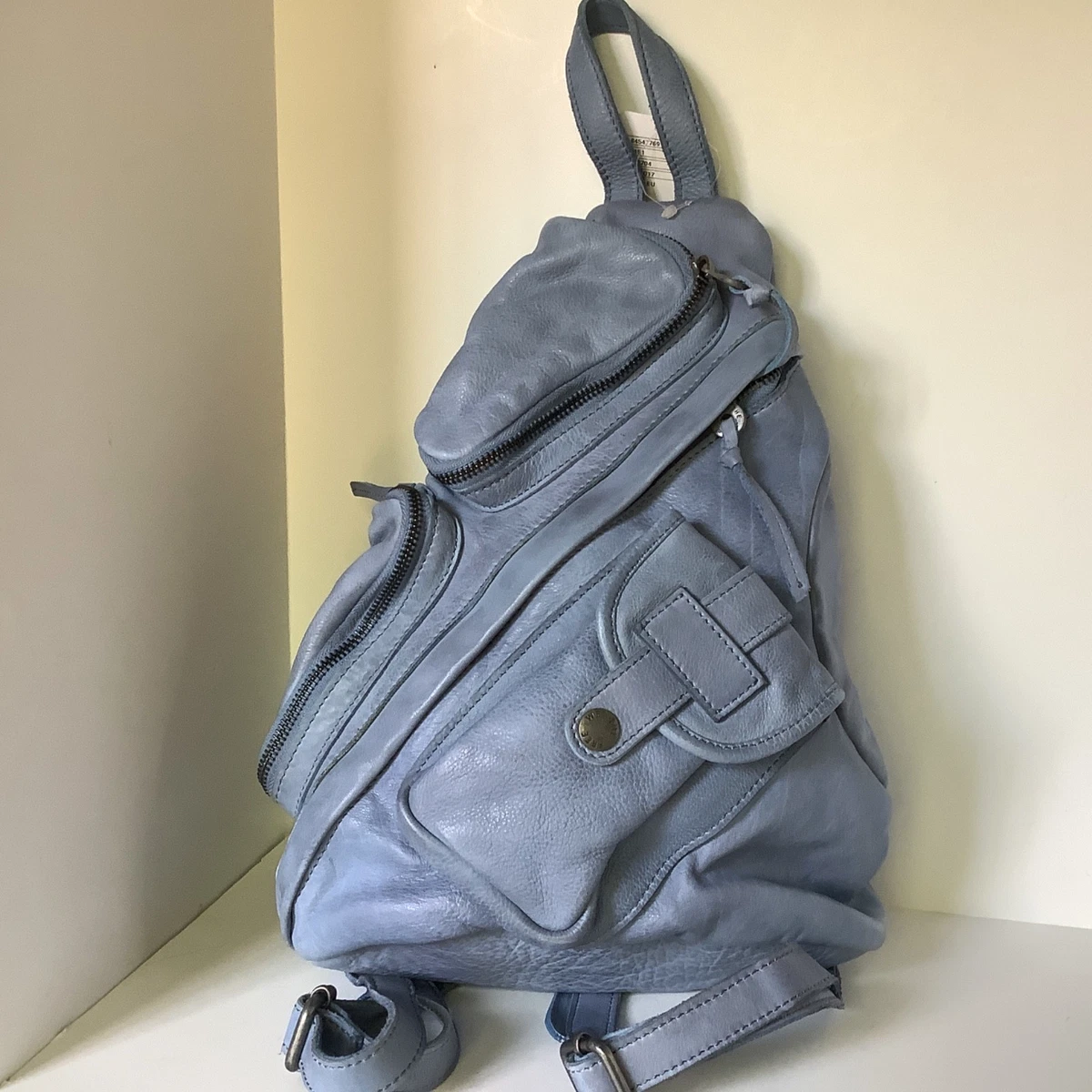 Free People Leather Exterior Blue Bags & Handbags for Women 