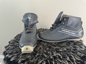 Vintage Heierling Blue Leather Cross Country Ski Boots Men Size EU 48/US 15 Heierling for sale | eBay main image 3