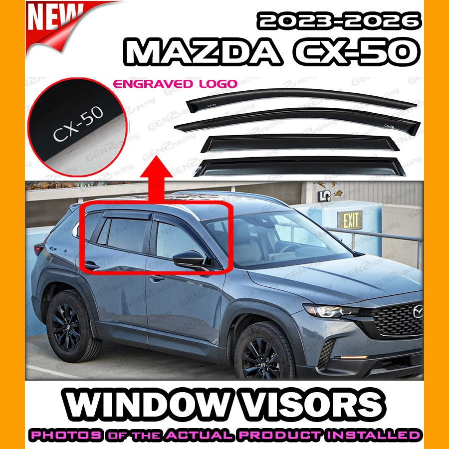 WINDOW VISORS for 2023 → 2026 Mazda CX-50 / DEFLECTOR VENT SHADE