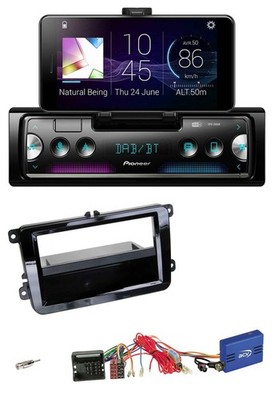 Pioneer USB CAN-Bus Bluetooth DAB Autoradio für VW T6 2015-2019 piano schwarz