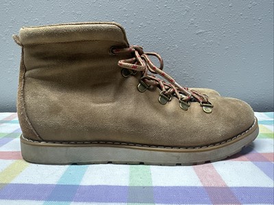 Skechers BOBS Alpine MT Gato Ankle Booties Size 8 Tan Faux Suede Lace Up Boots