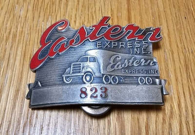 #ad Rare Vintage Eastern Express Inc Trucking Trucker#x27;s Cap Hat Badge Pin $59.99
