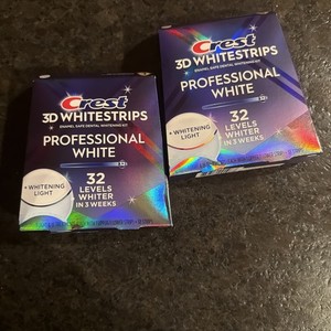 Lot of 2 Crest 3D White strips Professional White 32 level exp 02/2028!!!