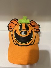 Mickey Pumpkin Patch Baseball Cap Hat Glow Dark Disney NEW Authentic Halloween