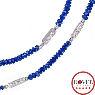 Collana Estate con perline in oro 18 carati e zaffiro con diamanti 9 0 grammi senza prezzo di riserva