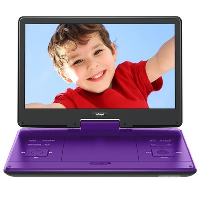 Portable DVD Player 15.9 Large HD Screen 6H Battery Sync Screen purple