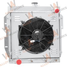 3 Row Aluminum Radiatorshroud Fan For Ford Thunderbird T-bird V8 1955 1956.1957