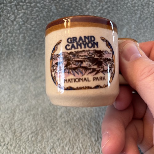 Vintage Grand Canyon Nationalpark Keramik Souvenir Mini Becher Schnapsglas LOC AJ - Bild 5 von 8