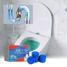 Automatic Bleach Toilet Bowl Cleaner Stain Remover Blue Tab-Tablet Flush Tank