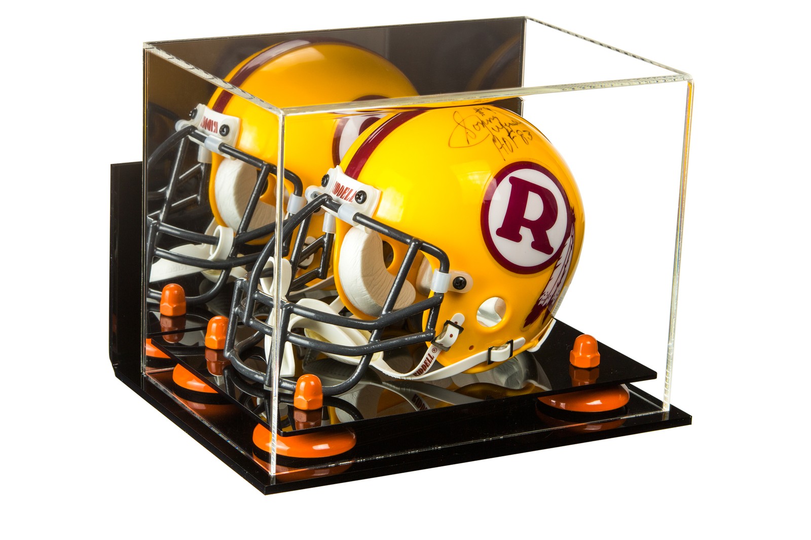 Case W/ Mirror, Wallmount, Orange Risers & Black Base (a003