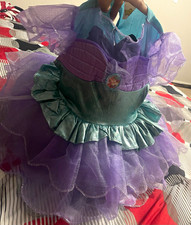 Disney Little Mermaid Ariel Princess Dress Up Costume Dress Purple Aqua Tulle
