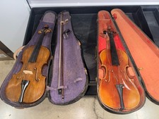 Lot Of 2 Old Violin 4/4 Size For Repair Restore