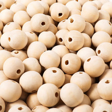 500Pcs 20Mm Wood Beads Natural Unfinished round Wooden Loose Beads Wood Spacer B