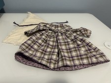 American Girl Kirsten Promise Dress Plaid Dress and Shawl - Rare and Retired