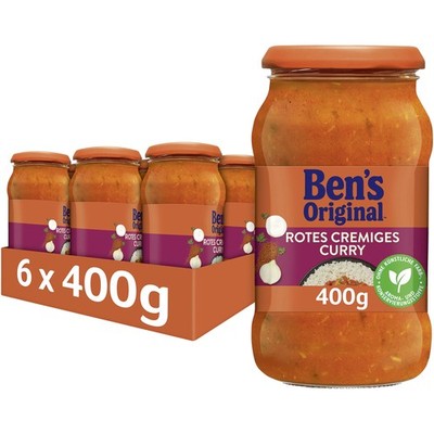 BEN S ORIGINAL Sauce Rotes Cremiges Curry, 6 Gläser (6x 400g)