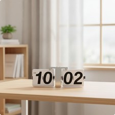 Desktop Flip Clock Light Luxury Flip Clock Minimalist Home Decor for Living