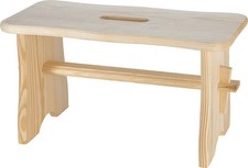 Fußbank Kiefer 19x39x21cm Holzschemel Schemel Hocker Sitzhocker Fußhocker