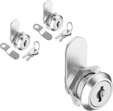 2 Pack Cabinet Locks with Keys, 5/8" Cam Lock Keyed Alike, Mailbox Lock Secur...