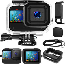 Waterproof Case Housing for Gopro Hero 13 12 11 10 9 Black Tempered Glass Screen