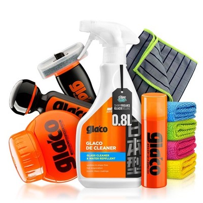 Soft99 Glaco Deluxe Komplett Set Scheiben Spiegel Kamera Glas Versiegelung 10tlg