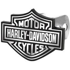 Harley Davidson Bar Shield Black And White Hitch Cover