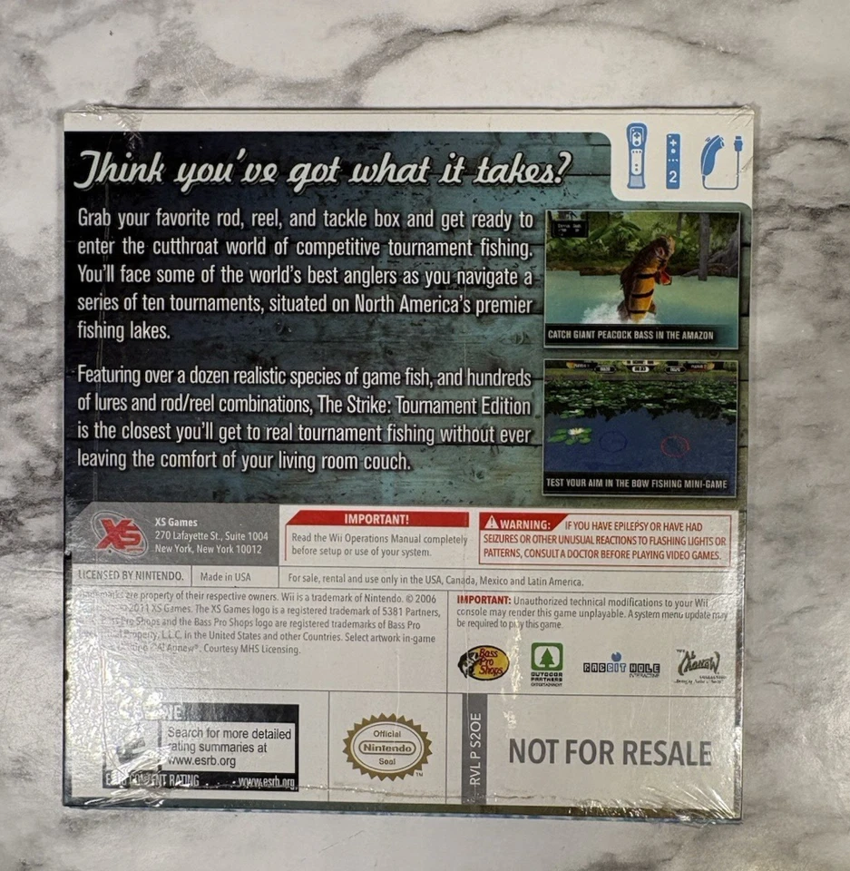 Bass Pro Shops- The Strike Tournament Edition Wii Game NEW Sealed Sleeve - Image 2 of 2