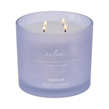 Relaxing Lavender Jasmine Chamomile Scented 4 Wick Large Spa Jar Candle 40.2 oz