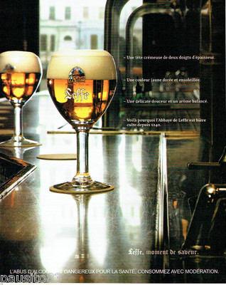 REKLAME WERBUNG 056 2004 la bière Leffe moment de saveur *