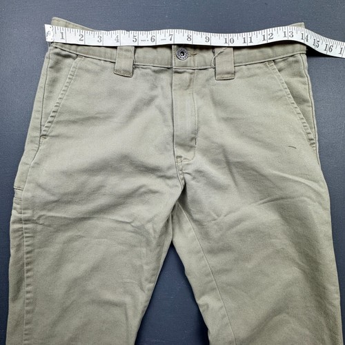 Dickies Pants Boys 16 Khaki Straight Leg Flat Front Durable Workwear - Picture 4 of 11