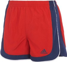 adidas girls Colorblock Woven Shorts, Vivid Red, 8-15 Years US XL 16 jovencita