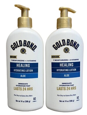 Gold Bond Ultimate HEALING LOTION Pump w/ Aloe 14oz ( 2 pack ) New Stock