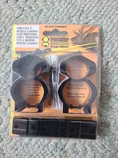 Ironsighter VPM-5751-B scope mount set muzzle loaders flat recievers CVA/TC plus