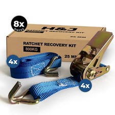 Ratchet Straps Tie Down Straps 4 x 25mm 4m Blue 1600kg Lashing Straps H&J Brand