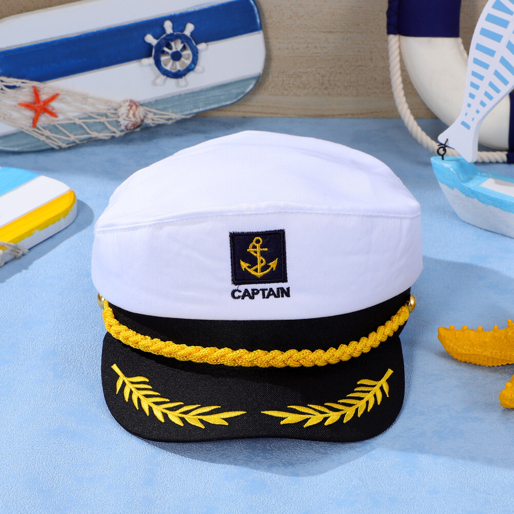 adult sailor hat Adjustable BESTOYARD Captain Hat Marine Yacht