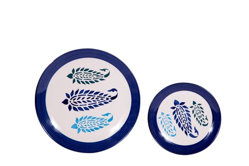 Mud Factory Ceramic Dinnerware Plates Dinner Set of 16 (Multicolor) - 第 3/7 張圖片