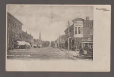 Toledo IOWA c1910 MAIN STREET STORES nr Tama Marshalltown Gladbrook Garwin B2