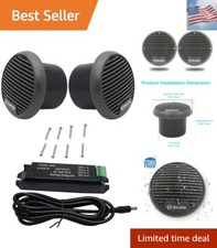 3" inch Marine Bluetooth Speakers Boat Motorcycle Hot tub Stereo with Max Pow...