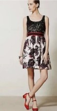 Anthropologie Peter Som X Made In Kind Brushstroke Blossoms Dress Size 4