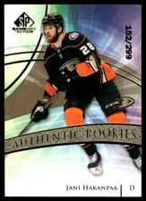 2020-21 SP Game Used Jani Hakanpaa Rookie 152/299 Anaheim Ducks #166