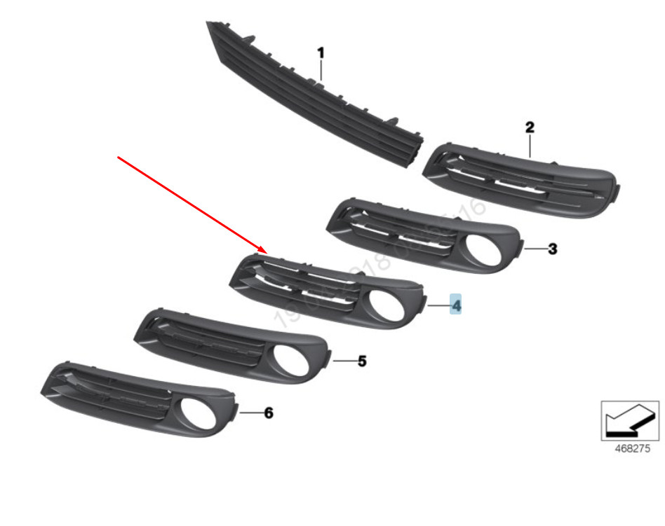 BMW 5-er blende Nebelscheinwerfer 51117331735 online kaufen | eBay 