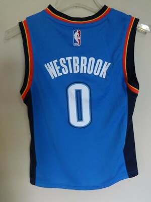 Vtg NBA Oklahoma City Thunder Westbrook # 0 Youth Small Replica
